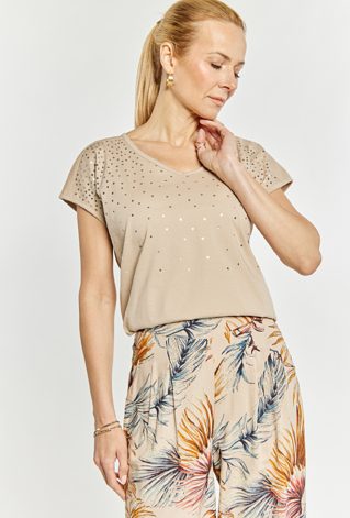 T-shirt damski z bawełny