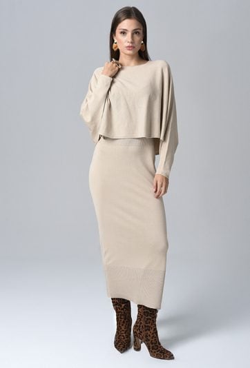 Sukienka damska z narzutką