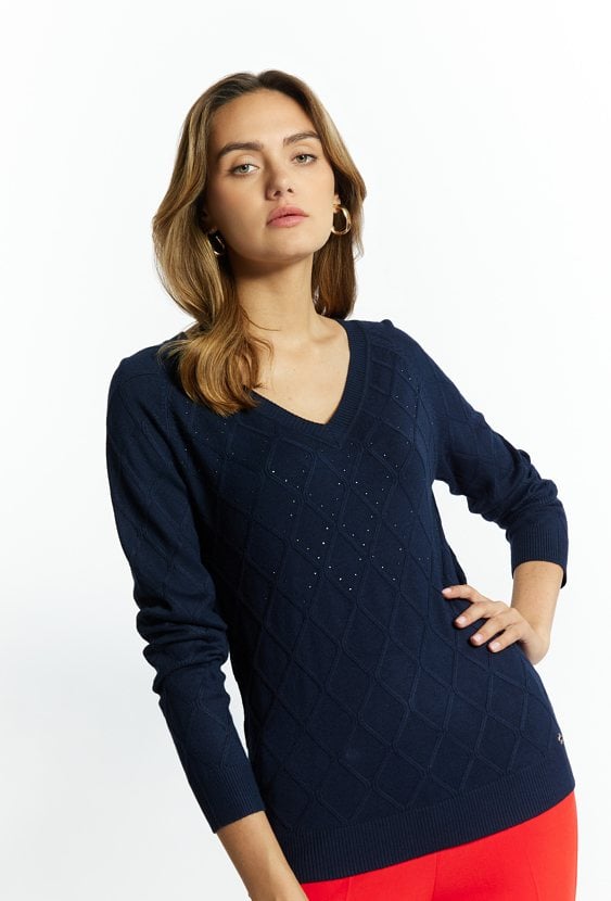 Sweter damski z dżetami