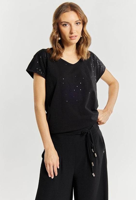 T-shirt damski z bawełny