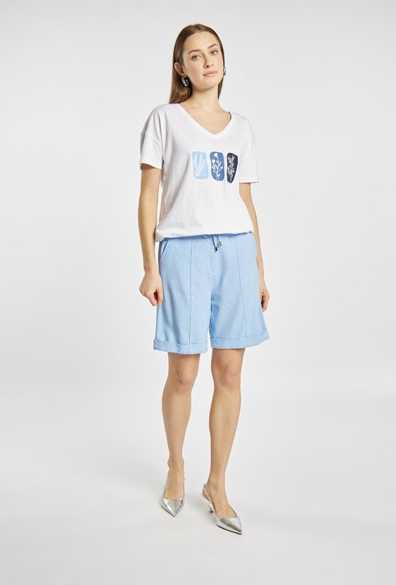 T-shirt z botanicznym wzorem