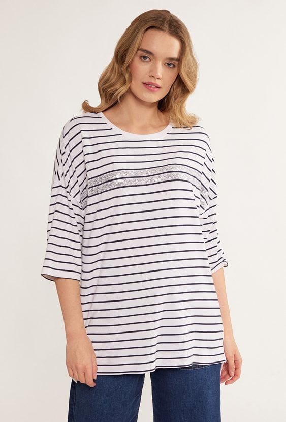 T-shirt w paski