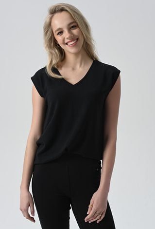Bluzka z modalem i dekoltem  w v-nek