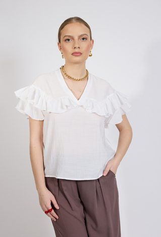 Bluzka damska z falbankami