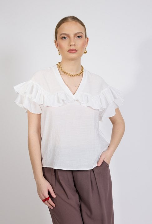 Bluzka damska z falbankami