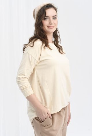 Bluza typu basic w jasnym kolorze