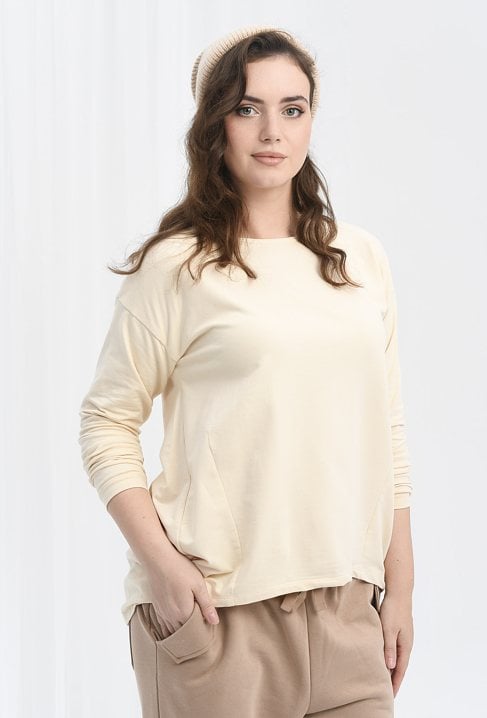 Bluza typu basic w jasnym kolorze