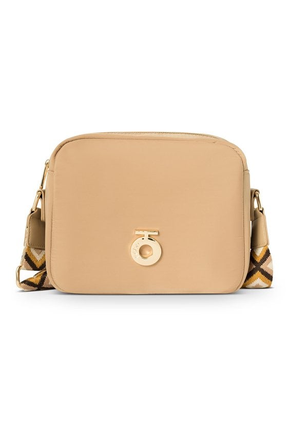 Tkaninowa listonoszka Nobo z kolorową taśmą