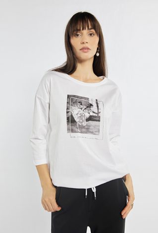T-shirt z nadrukiem baletnicy z kolekcji 