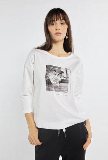 T-shirt z nadrukiem baletnicy z kolekcji 