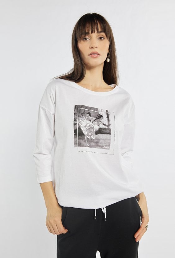 T-shirt z nadrukiem baletnicy z kolekcji 