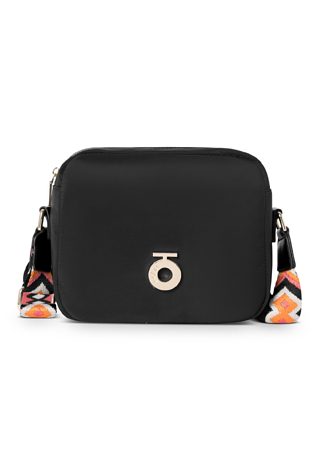 Tkaninowa listonoszka Nobo z kolorową taśmą