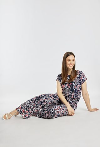 Spodnie z roślinnym wzorem