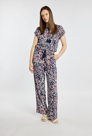 Spodnie z roślinnym wzorem