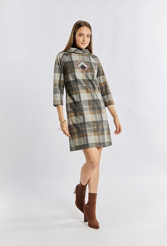 Sukienka damska w kratę