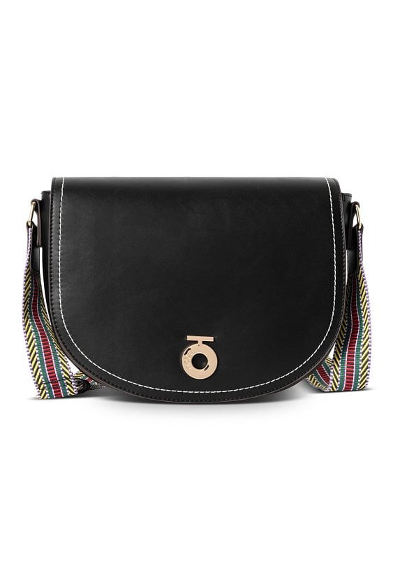 Zaokrąglona listonoszka NOBO z ozdobną taśmą