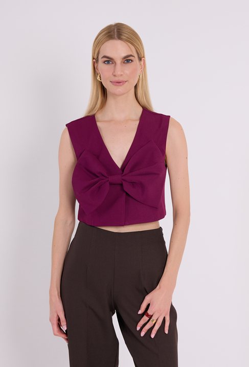 Elegancka kamizelka z kokardą