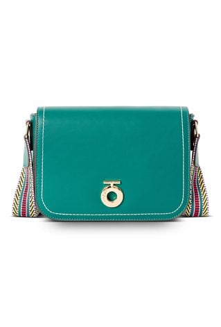 Prostokątna listonoszka Nobo z ozdobną taśmą