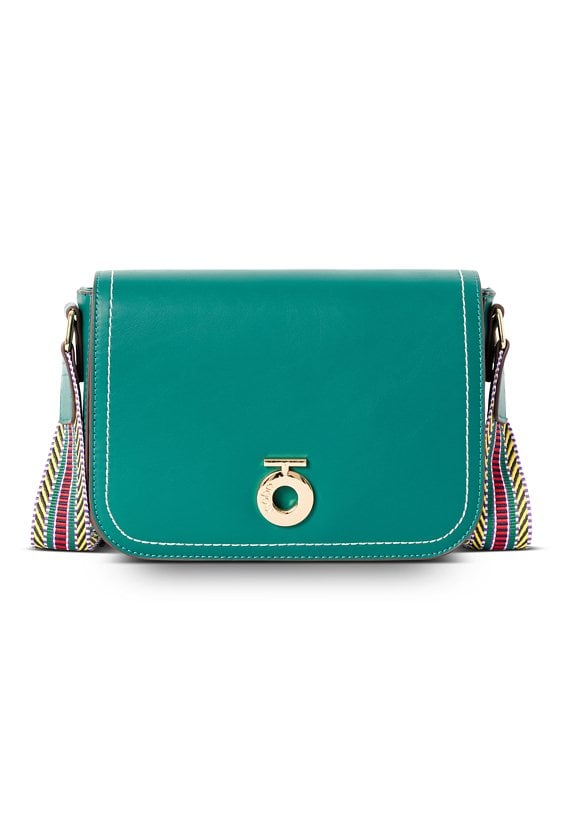 Prostokątna listonoszka Nobo z ozdobną taśmą