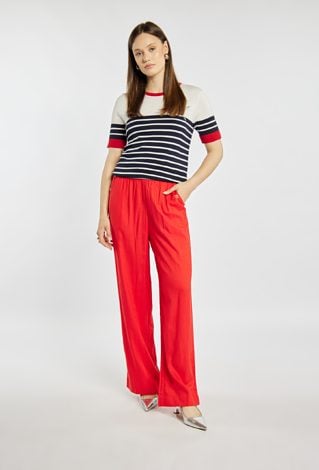 Luźne spodnie z wiskozy