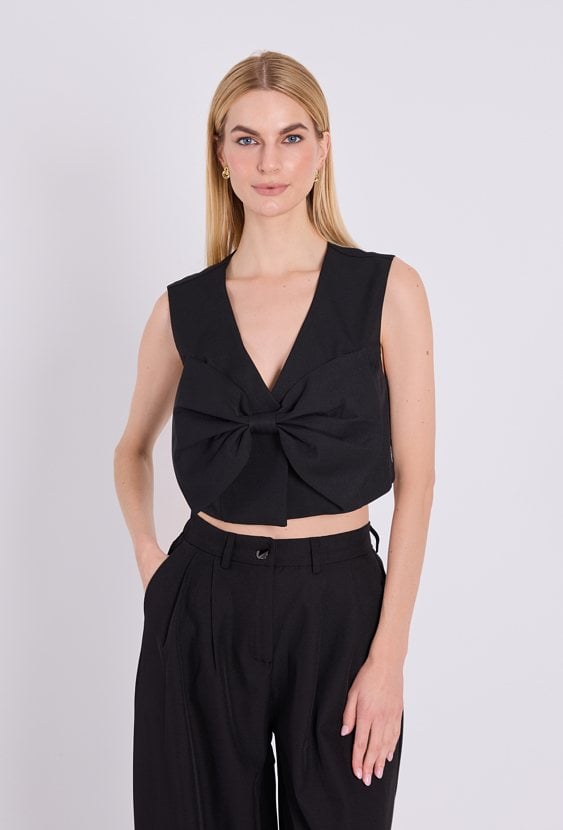 Elegancka kamizelka z kokardą
