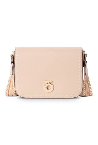 Prostokątna listonoszka Nobo z ozdobną taśmą