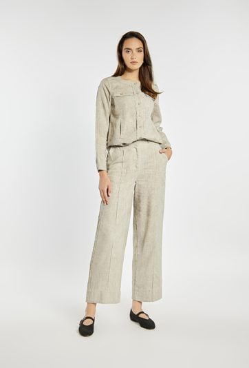 Lniane spodnie damskie