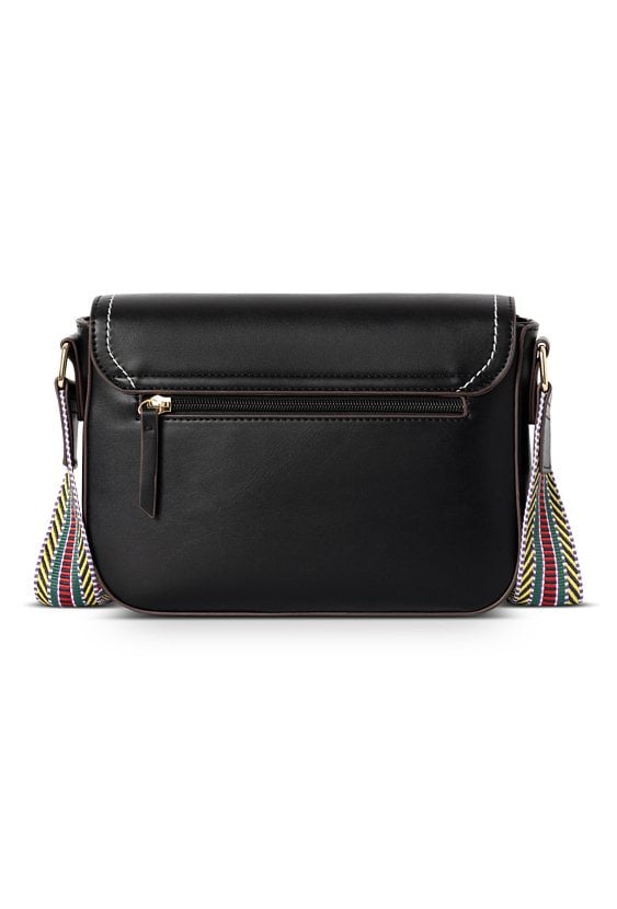 Prostokątna listonoszka Nobo z ozdobną taśmą