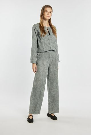 Lniane spodnie damskie