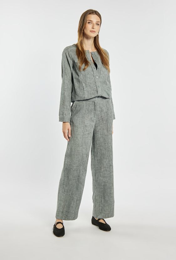 Lniane spodnie damskie