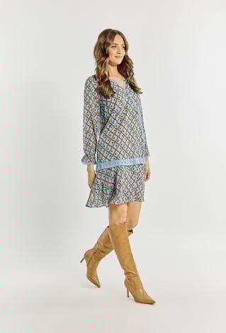 Wzorzysta sukienka damska