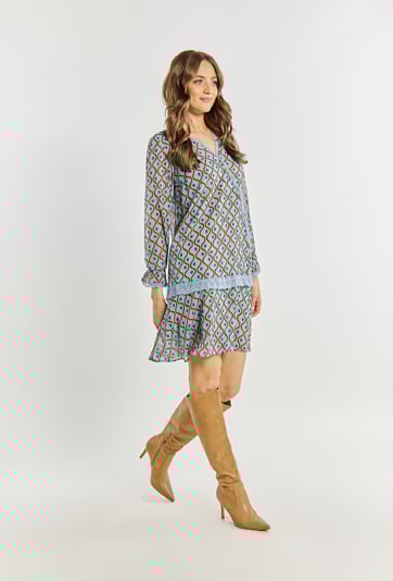 Wzorzysta sukienka damska