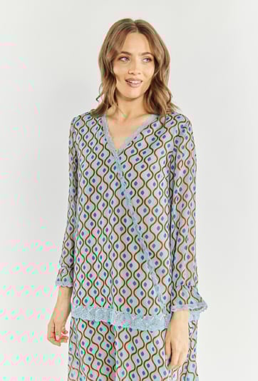 Wzorzysta sukienka damska