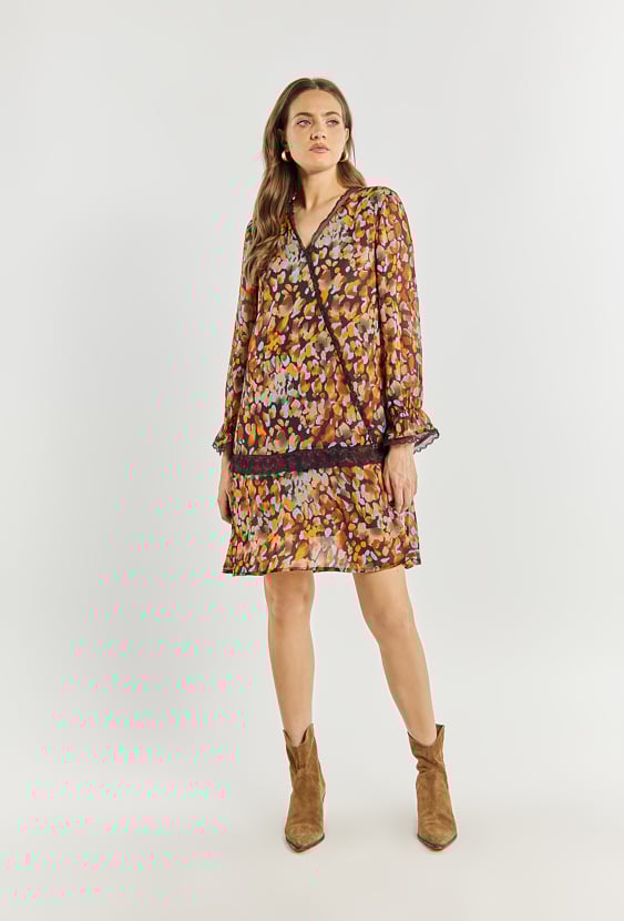 Wzorzysta sukienka damska