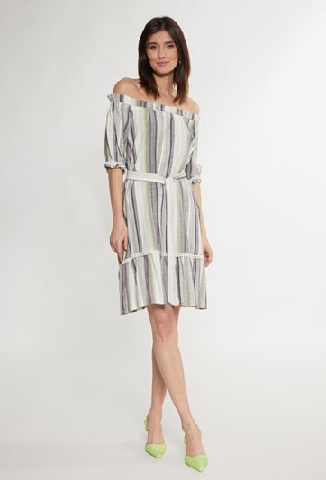 Wiskozowa sukienka w paski