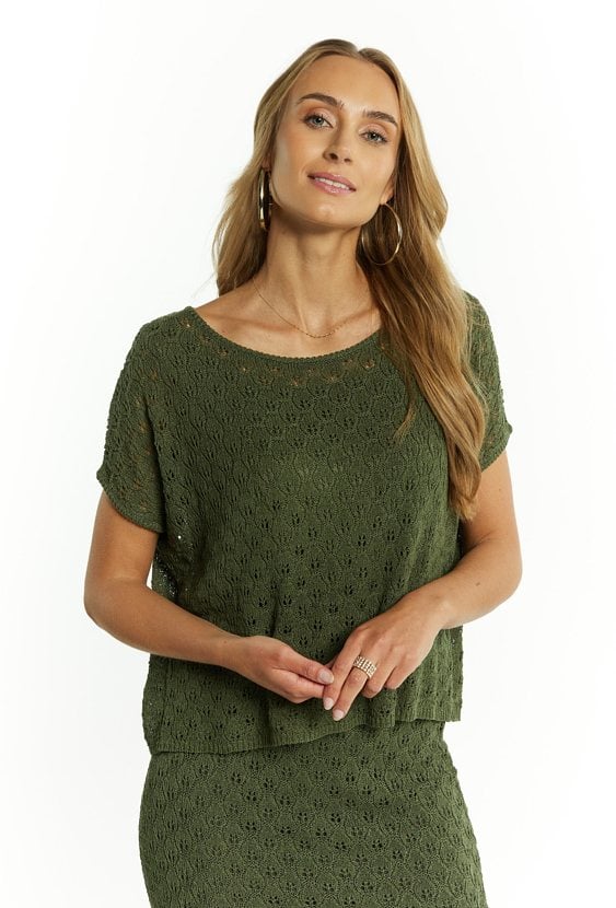 Women's openwork sweater