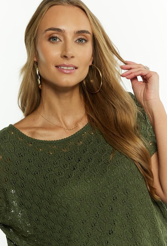 Women's openwork sweater