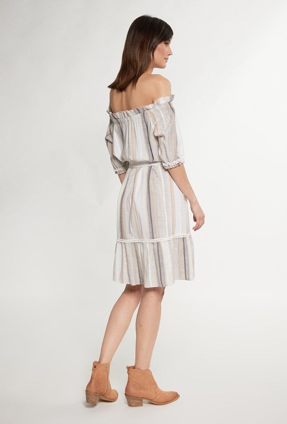 Wiskozowa sukienka w paski