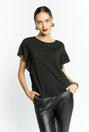 Bluzka damska z metaliczną nicią