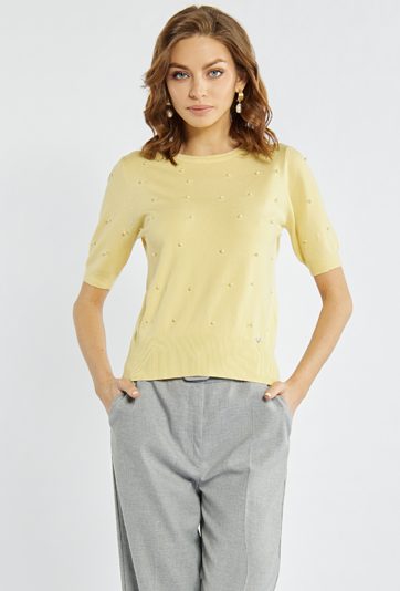 Sweter z koralikami