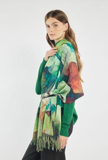 Szalik w kwiatowy wzór