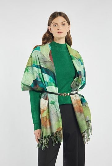 Szalik w kwiatowy wzór