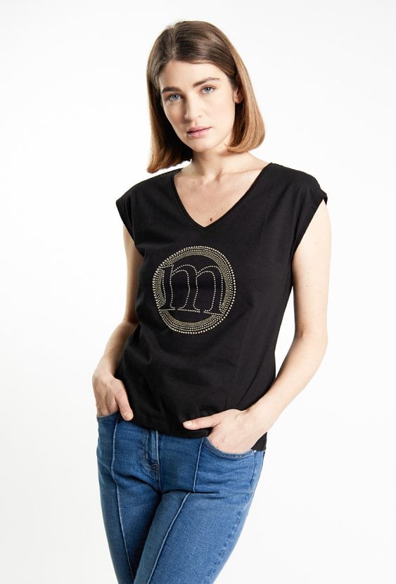 T-shirt damski z logo marki