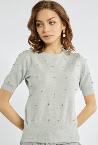 Sweter z koralikami