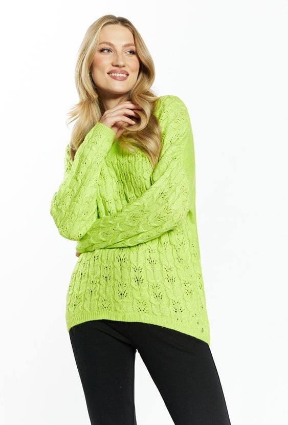Ażurowy sweter damski