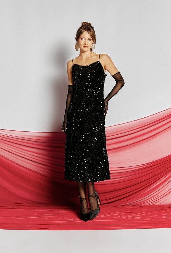 Sukienka damska z połyskiem