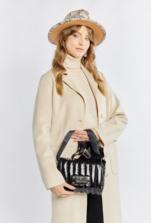 Torba damska z pionowym pikowaniem