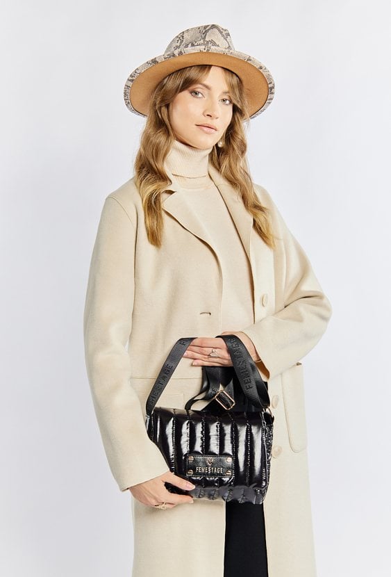 Torba damska z pionowym pikowaniem