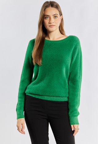 Sweter z połyskującą nicią