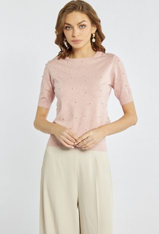 Sweter z koralikami
